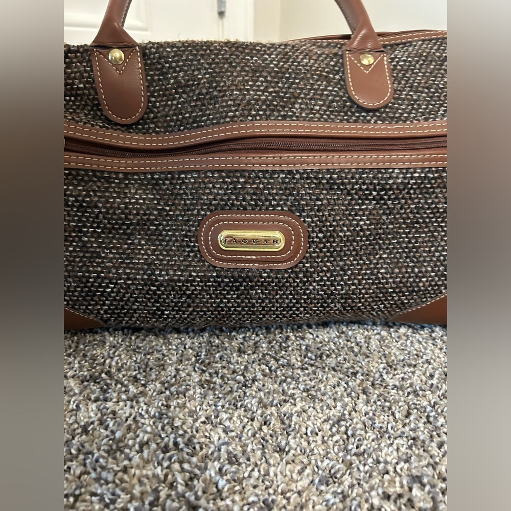 Jaguar vintage tweed handheld travel bag - Picture 4 of 14